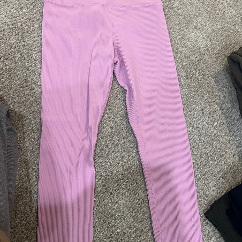 Athleta Pink Leggings High Waist Stretch